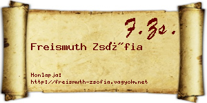 Freismuth Zsófia névjegykártya