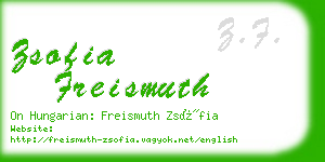 zsofia freismuth business card
